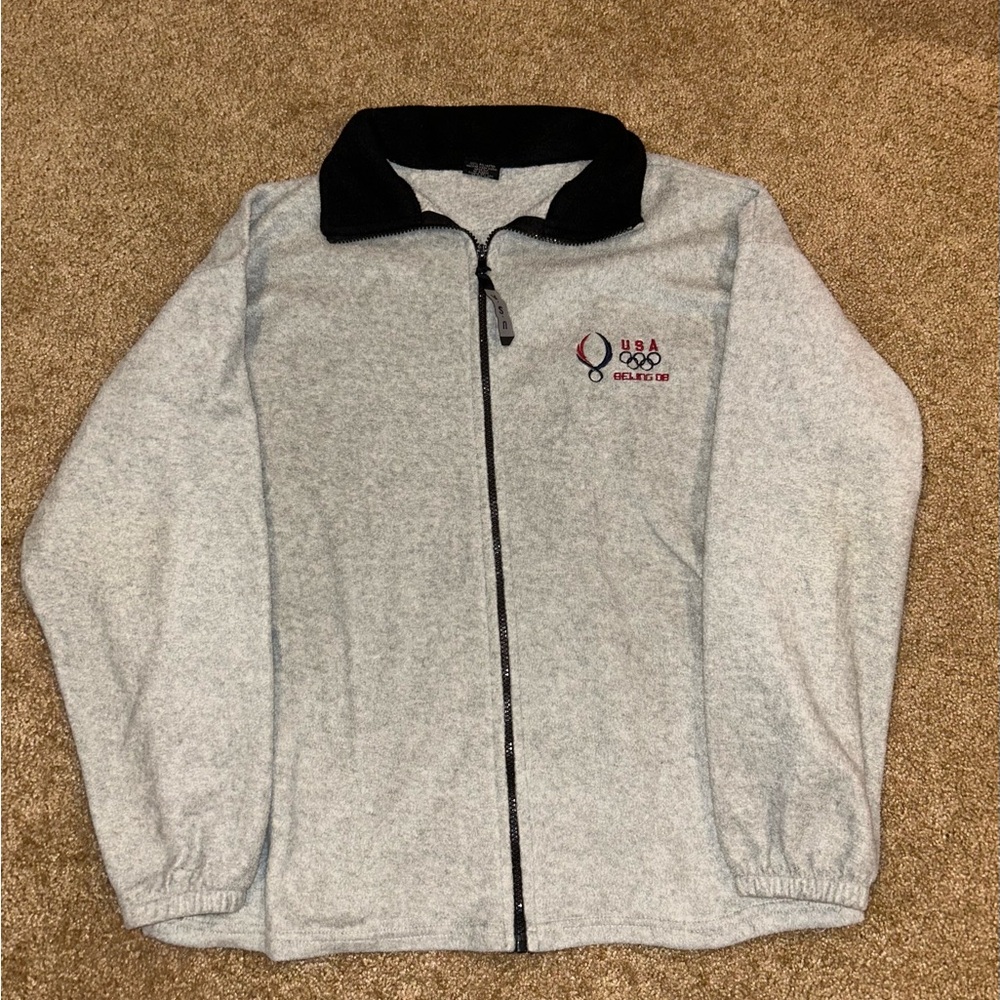 Vintage USA Beijing olympics fleece zip up